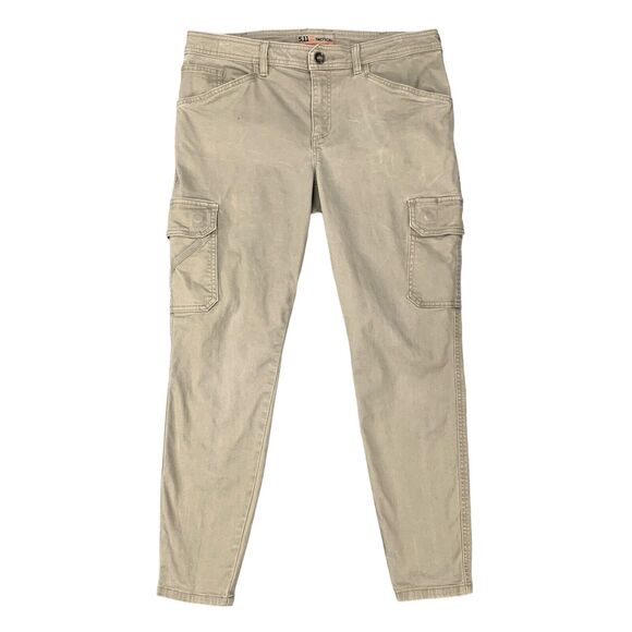 5.11 Tactical Pant Womens 8 Stone Regular Ascent Ripstop Cargo Pockets Gusseted - Picture 1 of 10